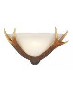 Antler Single Wall Light With Glass Shade ANT07