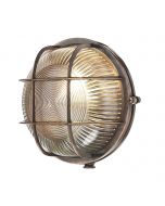 Admiral Single Light Round Outdoor Wall Light In Antique Copper ADM5064
