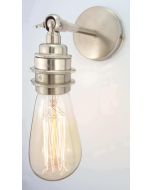 Nickel Small Straight Arm Wall Light With Threaded Lampholder - Broughton