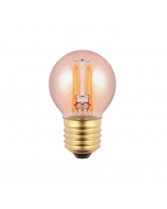 LED Dimmable 5w E27 Golfball Bulb 2200k - Amber Tinted