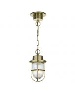 Harbour Single Light Outdoor Pendant Light In Brass HAR0140