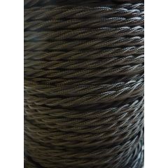Black Twisted Braided 3 Core Flex In 1 Metre Lengths
