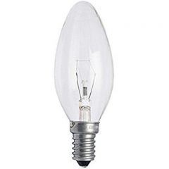 Candle Bulb Clear E14 60w Pack Of 2