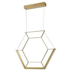 Hexagon LED Single Pendant - Gold HEX0135