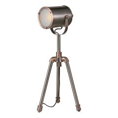 JAK4021 Tripod Table Lamp. Antique Silver Copper