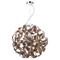 RAW1364 Rawley 9 Ribbon Ceiling Light Brushed Copper - In Stock